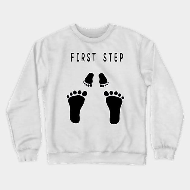 Significant Traces in Daily Life – First Step Crewneck Sweatshirt by XCOLLECTION